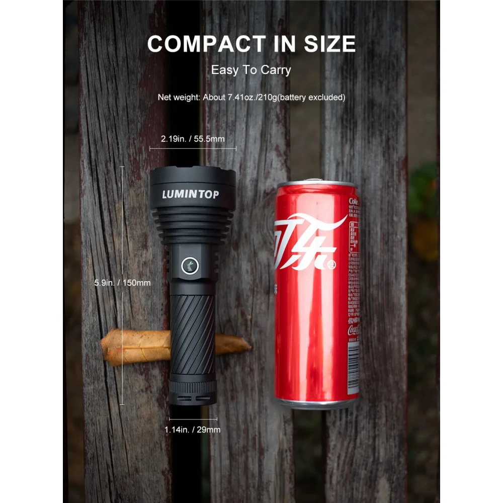 Lumintop GT Mini 5.0 Rechargeable Compact Long Distance Flashlight (1600 Lumens, 1000 Metres) 9 Lumintop GT Mini 5.0 Rechargeable Compact Long Distance Flashlight (1600 Lumens, 1000 Metres) - Image 7