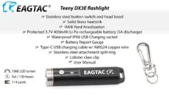 Eagtac Teeny DX3E Rechargeable Keychain Light (1000 Lumens, 105 Metres) -Outdoor Equipment Store nczGQOXRDitaNphBDKuw0TJMSdlksA metaVGVlbnkgMTIuanBn