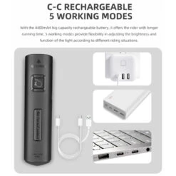 Gaciron KIWI-1200 Rechargeable Anti-Glare Front Bicycle Light With Bluetooth (1200 Lumens) -Outdoor Equipment Store oflvJGR4GDUkvMTnYaTv3XL2t3hUOK metaS2l3aSAxMjAwIFR5cGUtQyBjaGFyZ2luZy5wbmc3D