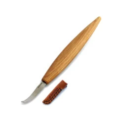 BeaverCraft Open Curve Spoon Knife With Leather Cover - SK4S