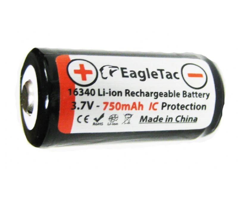 Eagtac 16340 Protected Rechargeable 750mAh Li-ion Battery 5 Eagtac 16340 Protected Rechargeable 750mAh Li-ion Battery - Image 3