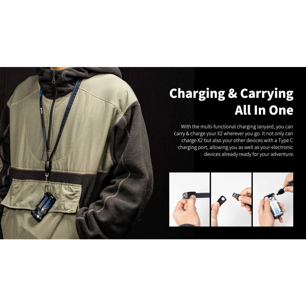 Wuben X2 Rechargeable Pocket Torch, Grey Titanium (1800 Lumens, 128 Metres) 9 Wuben X2 Rechargeable Pocket Torch, Grey Titanium (1800 Lumens, 128 Metres) - Image 7