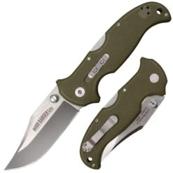 Cold Steel Bush Ranger Lite Folding Knife 3.5" Plain Blade, OD Green GFN Handles, Lockback - 21A