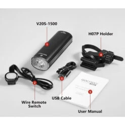 Gaciron V20S-1500 2 In 1 Rechargeable Bicycle And Helmet Light With Wired Remote Switch - 1400 Lumen Front Light With 100 Lumen Rear Light -Outdoor Equipment Store r3RBwmm7ILzPUqoysmZQeMy5Ut3cpd metaVjIwUy0xNTAwIGNvbnRlbnRzLmpwZWc3D