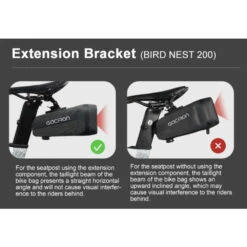 Gaciron Bird Nest 200, Cycling Saddle Bag With Motion Sensor Tail Light - Black -Outdoor Equipment Store rCNWQgghjmoQQMa3Tm5sIKJ48juHey metaQmlyZHMgTmVzdCBleHRlbnNpb24gYnJhY2tldCBmb3IgMjAwLnBuZw3D3D