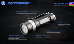 JETBeam RRT03 Raptor - Red, Green, Blue, White LED Torch - 1400 Lumens -Outdoor Equipment Store rrt03 raptor 1