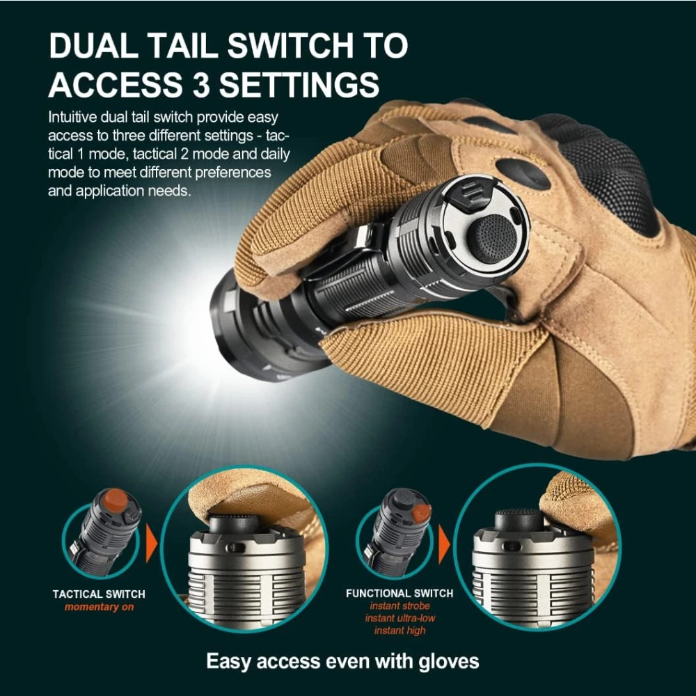 AceBeam Defender P17 Compact Tactical Torch (4900 Lumens, 445 Metres) 10 AceBeam Defender P17 Compact Tactical Torch (4900 Lumens, 445 Metres) - Image 8