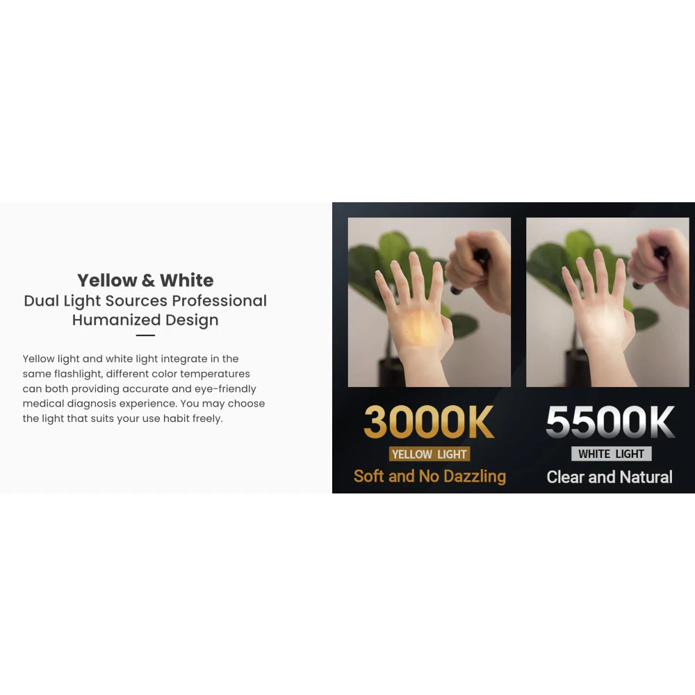 NEXTORCH Dr.K3 Pro Dual Light Source Rechargeable Medical Penlight (Yellow Light And White Light) 7 NEXTORCH Dr.K3 Pro Dual Light Source Rechargeable Medical Penlight (Yellow Light And White Light) - Image 5