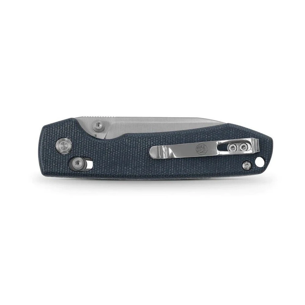 Vosteed Raccoon Crossbar Lock - 3.25" Satin 14C28N Blade, Blue Micarta Handle - RCCB32VTML 4 Vosteed Raccoon Crossbar Lock - 3.25" Satin 14C28N Blade, Blue Micarta Handle - RCCB32VTML - Image 2