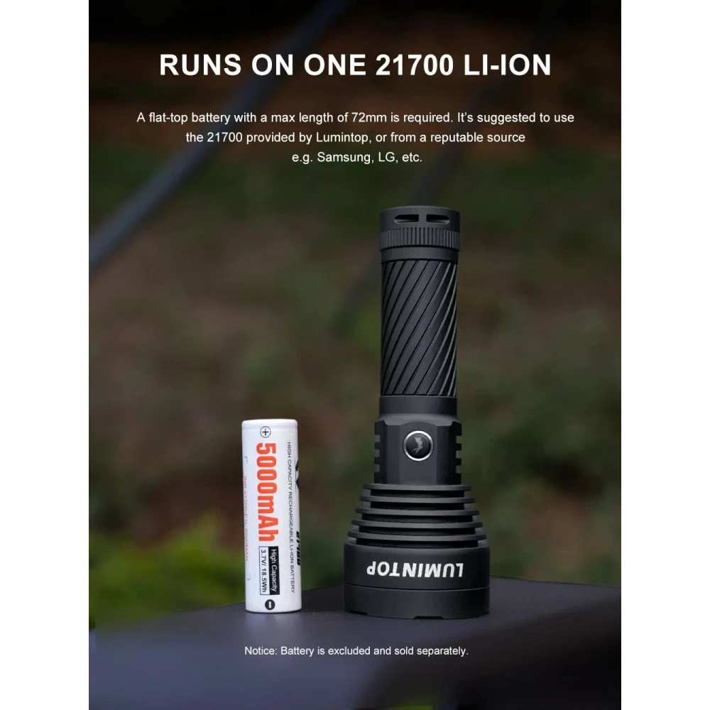 Lumintop GT Mini 5.0 Rechargeable Compact Long Distance Flashlight (1600 Lumens, 1000 Metres) 10 Lumintop GT Mini 5.0 Rechargeable Compact Long Distance Flashlight (1600 Lumens, 1000 Metres) - Image 8