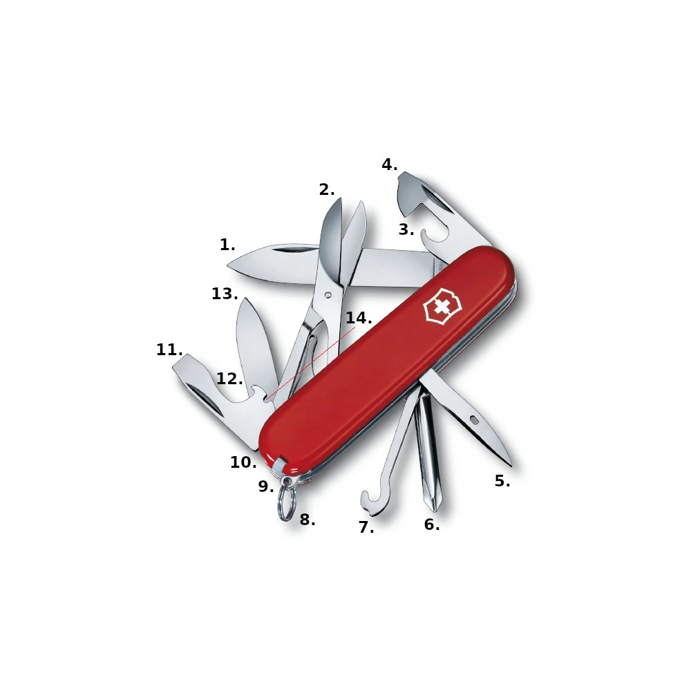 Victorinox Super Tinker Red Swiss Army Knife 4 Victorinox Super Tinker Red Swiss Army Knife - Image 2