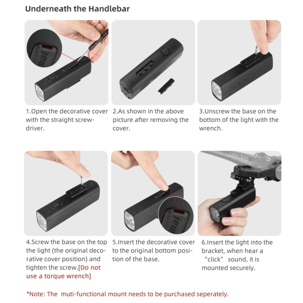 Gaciron KIWI-800 Rechargeable Anti-Glare Front Bicycle Light (800 Lumens) 15 Gaciron KIWI-800 Rechargeable Anti-Glare Front Bicycle Light (800 Lumens) - Image 13