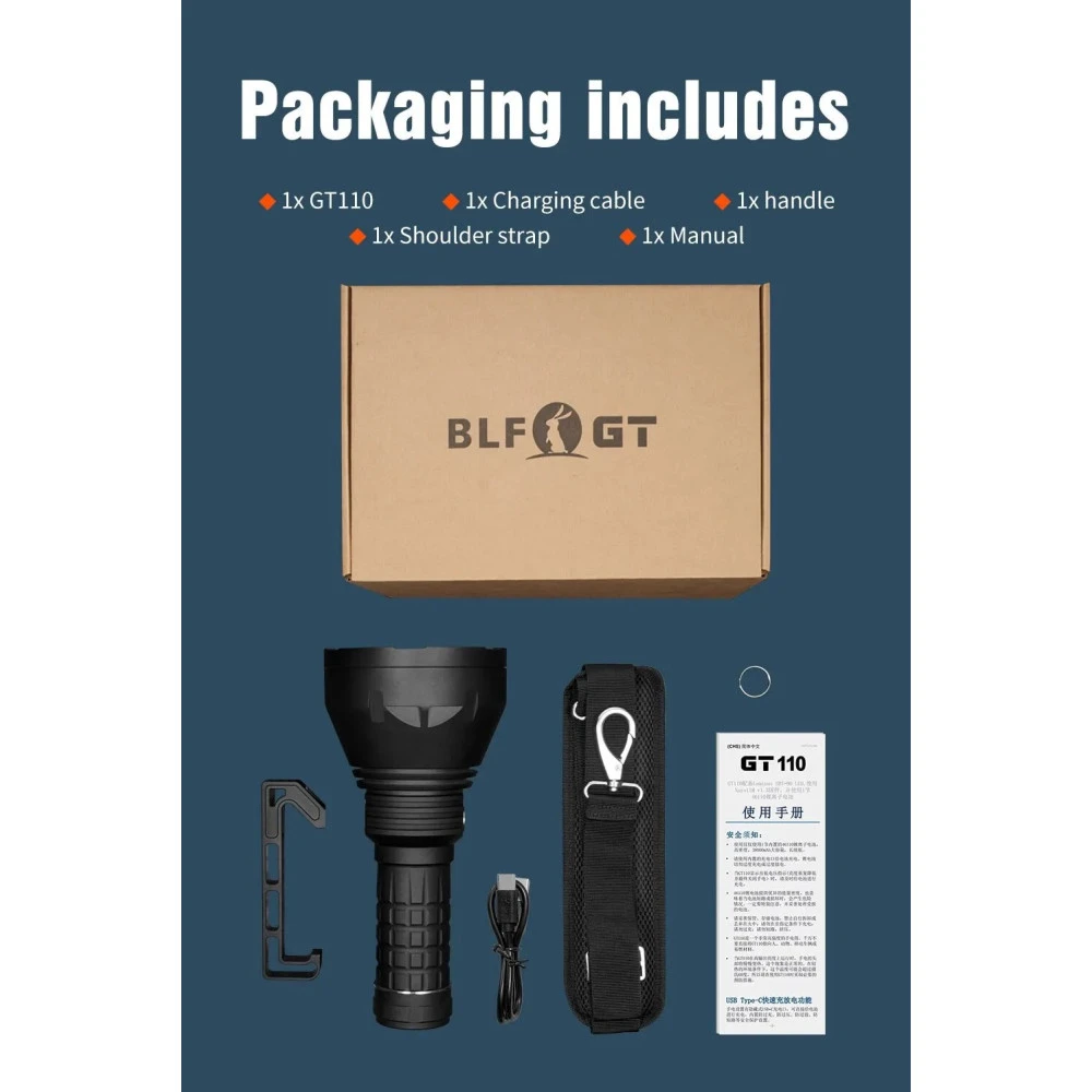 Lumintop GT110 Rechargeable Ultra Long Throw Searchlight - 7000 Lumens, 2720 Metres 14 Lumintop GT110 Rechargeable Ultra Long Throw Searchlight - 7000 Lumens, 2720 Metres - Image 12