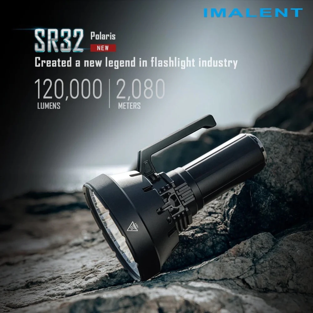 Imalent SR32 Super Bright Rechargeable Searchlight (120,000 Lumens, 2080 Metres) 10 Imalent SR32 Super Bright Rechargeable Searchlight (120,000 Lumens, 2080 Metres) - Image 8
