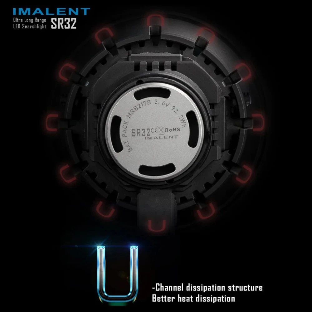Imalent SR32 Super Bright Rechargeable Searchlight (120,000 Lumens, 2080 Metres) 15 Imalent SR32 Super Bright Rechargeable Searchlight (120,000 Lumens, 2080 Metres) - Image 13