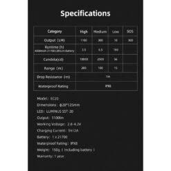 Klarus EC20 Rechargeable Pocket Flashlight (1100 Lumens, 200 Metres) -Outdoor Equipment Store xVlzU0M1MqmmJC4JyBiC9zlnj6cVoi metaa2xhcnVzX2VjMjBfY29tcGFjdF8xMTAwX2x1bWVuX3VzYi1jX3JlY2hhcmdlYWJsZV9lZGNfdG9yY2hfMTJfLmpwZWc3D