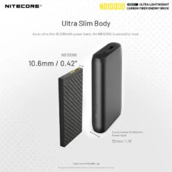 NITECORE NB10000 Gen2 Ultra Lightweight Carbon Fibre 10,000mAh Power Bank -Outdoor Equipment Store xrX8TB5dOALRiPQLkv3Ohm4jtK18rZ metaTkIxMDAwMCwsLCwuanBlZw3D3D