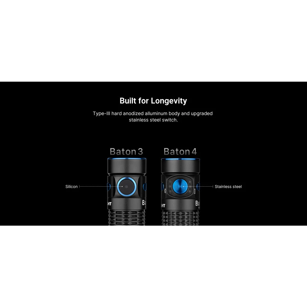 Olight Baton 4 Rechargeable Compact Pocket Torch (1300 Lumens, 170 Metres) 9 Olight Baton 4 Rechargeable Compact Pocket Torch (1300 Lumens, 170 Metres) - Image 7