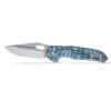 Vosteed Thunderbird - 2.98" Satin M390 Blade, Blue Cloud Carbon Fibre Handle, Trek Lock - A0310