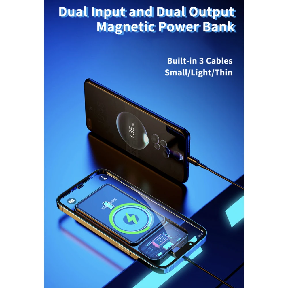 10,000mAh Magnetic Wireless Fast Charge Power Bank 7 10,000mAh Magnetic Wireless Fast Charge Power Bank - Image 5